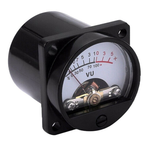High-Precision 6V-12V Panel VU Meter Bulb Warm Back Light Recording Audio Level Amp Meter 2PC 1