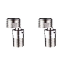 2X New Angled Curved Foot 360 Rotatable Angle Adjustment Eccentric Screw Corner Wall Mounted Shower Faucet Adapter