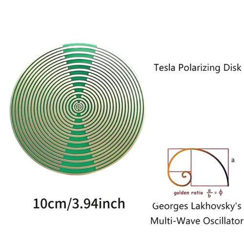 2pcs 10cm/3.94inch Polarization  Disk MWO Optical Disk Multi-Wave Oscillator Antenna Ornaments 2