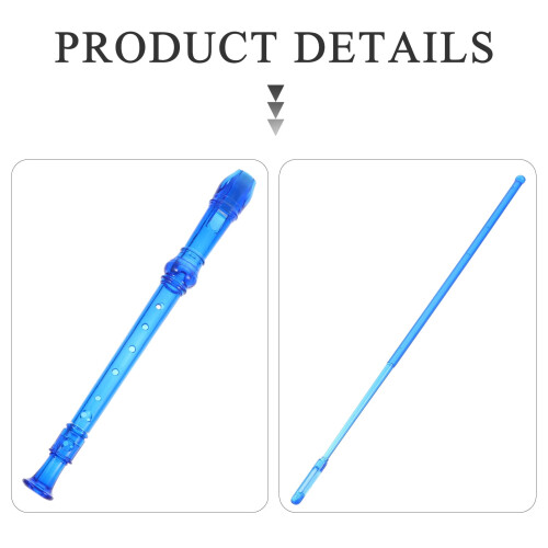 Soprano Recorder Blue ABS Beginner Instrument 1 Pack 1