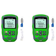 2X Rechargeable Portable Fiber Optic Cable Tester with RJ45 Network Testing MC70-VFL 30KM Fiber Optic Power Meter