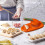 Tie-Dye Maker, 2 in 1 Dough Press Set, Multifunctional Manual Dough Maker, Baking Tools for Kitchen (Orange) 2
