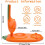 Tie-Dye Maker, 2 in 1 Dough Press Set, Multifunctional Manual Dough Maker, Baking Tools for Kitchen (Orange) 3