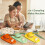 Tie-Dye Maker, 2 in 1 Dough Press Set, Multifunctional Manual Dough Maker, Baking Tools for Kitchen (Orange) 4
