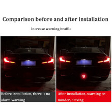 2X LED F1 V Style Brake Light Universal Car Rear Driving Fog Lights Rear Tail Third Brake Lamp for Car SUV JDM BBA