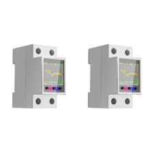 2X GR2P 100A Electricity Meter Tuya WiFi Din Rail Power Meter Digital Display Monitor Voltage Curve Ammeter