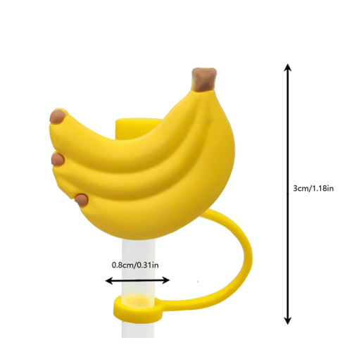Silikon sugrörslock banandesign 6-8mm2 st 1