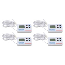 2X Gefrierschrank-Thermometer, Doppelter Temperaturalarm, Innen-Digitalanzeige, Elektronisches Haushalts-Kühlschrank-Thermometer