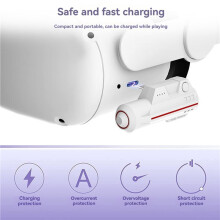 2X VR-Headset-Akkupack, Schlankes Design, Typ C, Wiederaufladbar, 5000 MAh, Erweiterte Leistung, A7