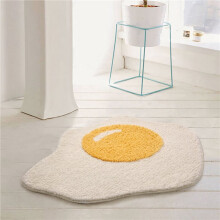 2X Poached Egg Carpet Children'S Floor Mat Cartoon Carpet Anti-Slip Floor Mat Soft Comfortable Absorbent Home Decor C