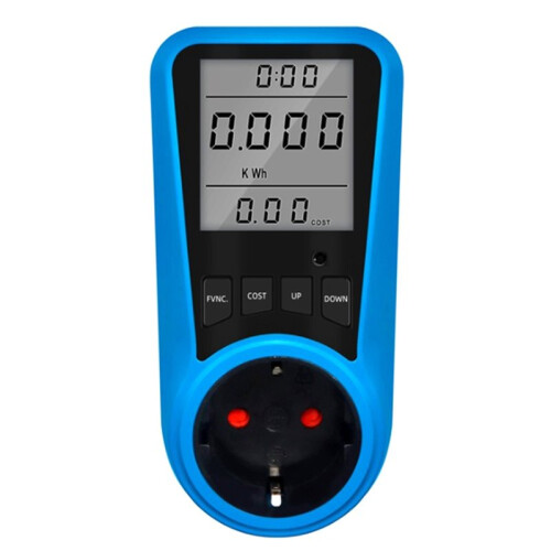 2X Socket Digital Current Meter Voltmeter AC Power Meter  Watt Power  Tester Wattmeter - EU Plug 1