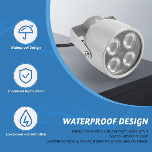 5X 4 Array LEDs Infrared Waterproof Night Vision IR  Light Fill Light  12V for Security Camera 2