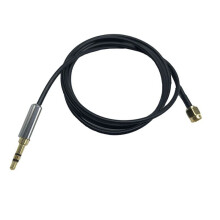 2X SMA-Stecker auf 3,5-mm-Audio-Kopfhörerstecker-Adapterkabel RG174-Kabel SMA-Stecker-Verlängerungskabel, 1 M