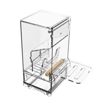 Automatic Bird Feeder for Parrots with Nonsplash Design, No Spill Cage Food Dispenser