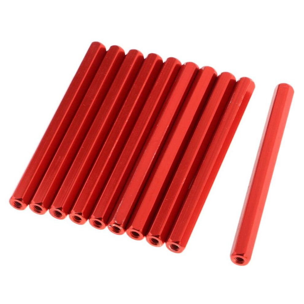 10Pack 70Mm Aluminum Hex Standoff Spacer For Rc Airplane Quadcopter, Lightweight And Vibration Stable 9330225015574
