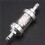 4pcs Universal Chrome Fuel Petrol Crude Oil Engine Inline Filter 5/16 Inch 8mm Silver for Motorcycles 1