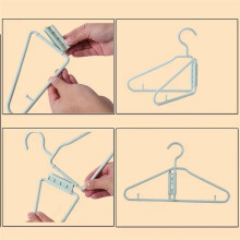 8Pcs Foldable Hangers, Plastic Foldable Hangers, Portable Folding Clothes Hanger, Foldable Travel Hangers (Apricot)