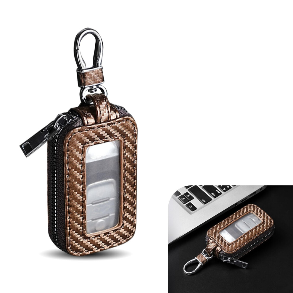 Car Key Cover Leather Key Holder With Scratchresistant Finish, Multifunctional Car Fob Case Coffee 9771547580836