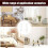 Acrylic Coffee Table Square Side Table Accent Table Sofa Bedside Table Clear Double Tier Snack Tea Side Table for Room 3
