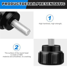 20 PCS Thumb Screws, Mount Screws M 4 X 10 mm Knurled Thumbscrews with Carbon Steel Thread,Mechanical Door Fastening