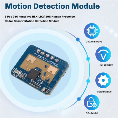 25 Pcs 24G MmWave HLK-LD2410C Human Presence  Sensor Motion Detection Module 2
