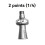 2PC 1/4 Thread Shape Venturi Spray Nozzle Mixed Flow Stir Beat  Electrophoretic Pool Plastic Sprinkler 2