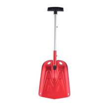 Folding Snow Shovel Aluminum Alloy Portable Telescopic Design for Outdoor Tree Digging Red