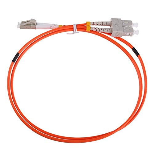 Orange LC SC Duplex Multimode Fiber Optic Patch Cable 62.5/125 Micron PVC Jumper 5M Speed Data 1