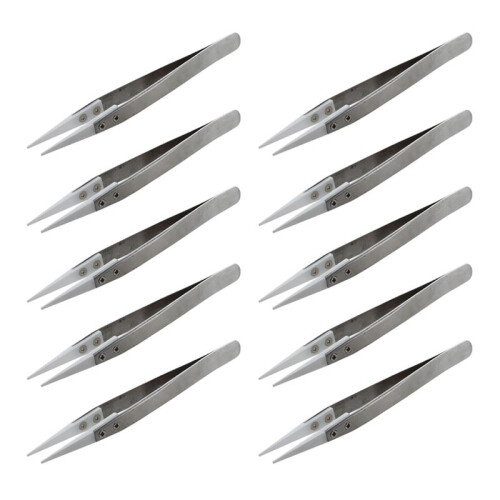 10X Ceramic Tweezers - Heat Resistant - Pointed Tip