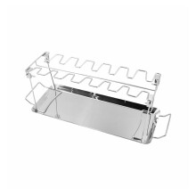 BBQ Chicken Wing Rack 14Slot Stainless Steel Grill Rack for Legs and Drumsticks, Foldable Design