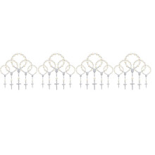 120 Pièces Chapelet de Baptême Perles Doigt Baptême Chapelets Fausses Perles pour Les Faveurs de Baptême Faveurs de Baptême Faveurs de Communion