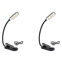 2X Lampe de Lecture Rechargeable 7 LED Lampe de Lecture Ă 3 Niveaux Chaud Blanc Froid Lampe Flexible Facile Ă Clipser Lampe de Lecture de Nuit