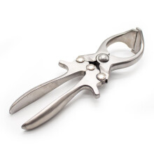 Stainless Steel Castration Clamp with Secure Locking and NonSlip Handles for Cattle and Sheep