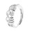 Dames dagelijks gebruik Spinner Ring Koper-01 Wit K 5902 1