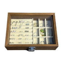 Antique Styles Solid Wood Jewelry Organizers Featuring-Beige