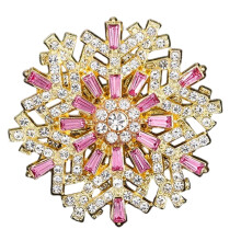 Sicherer Clip, drehbarer Schneeflocken-Pin,-Goldpulver