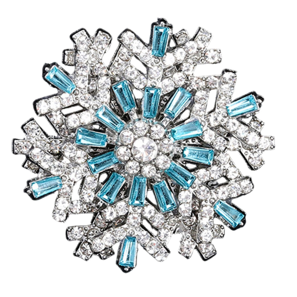 Sturdy Alloy Snowflake Pin with Rotating Feature Secure-Blue