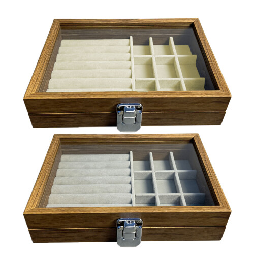 Antique Styles Solid Wood Jewelry Organizers Featuring-Beige 1