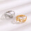 Luxury Rotatable Bead Open Ring Women's-03 k c gold 6367 7