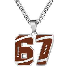 67 Number Charm Necklace Stainless Steel For Men And Women -SS4