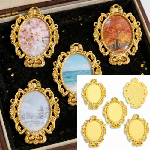 Multifunctional Oval Base Suitable for Necklace and-Black. 2