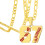 Collier avec pendentif en acier inoxydable, numéro 67-SS9 1