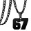 Collier pendentif drôle en acier inoxydable avec 67-SS2 1