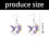 Versatile Drop Earrings with Hummingbird and Flower Pattern 3