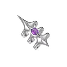 Stapelbare breite Spikes-Ringe, dreilagige Designs,-Silber