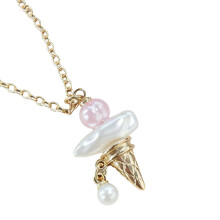 Collier en forme de crème glacée avec accents de perles,-3