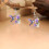 Boucles d'oreilles en forme de fleur de colibri, Design plat 6