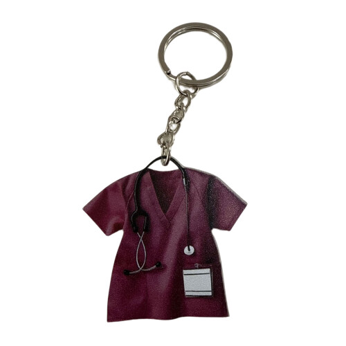 Stevige acryl verpleegster uniforme sleutelhanger voor-E.