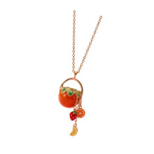 Trendige, niedliche, von Früchten inspirierte-Tomaten-Halskette