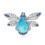 Broche en alliage d'abeilles, accessoire avec strass aux-Bleu 1